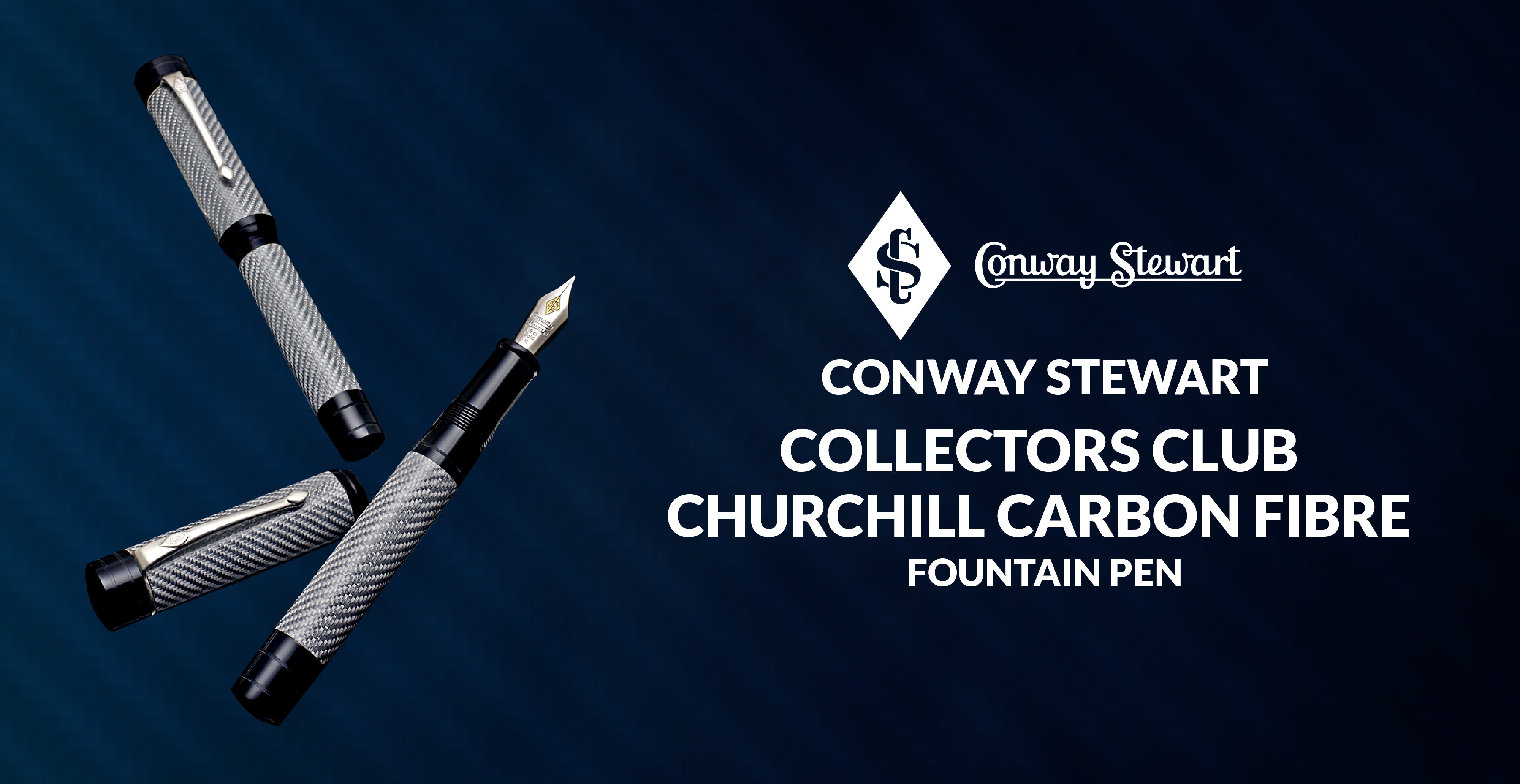 Conway Stewart Collectors Club - Churchill Carbon Fibre