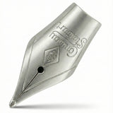 Size 5 nib in an all-silver finish, engraved with the Conway Stewart signature and crest